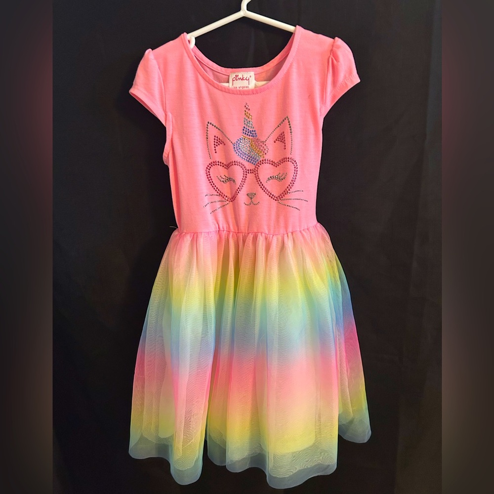 Pinky Pink and Yellow Puff Sleeve Sundress